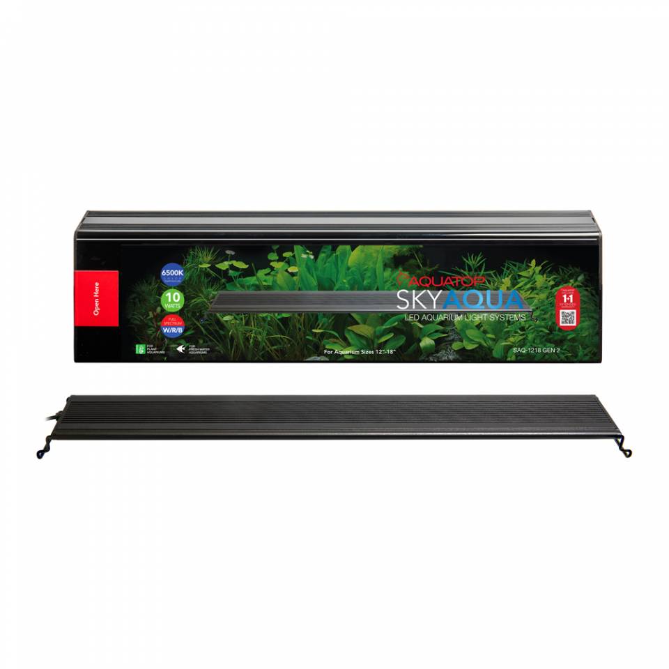 AQUATOP SkyAqua 12 to 18 Inch Adjustable LED with Multi-mode Power Switch,  Gen 2, SAQ-1218